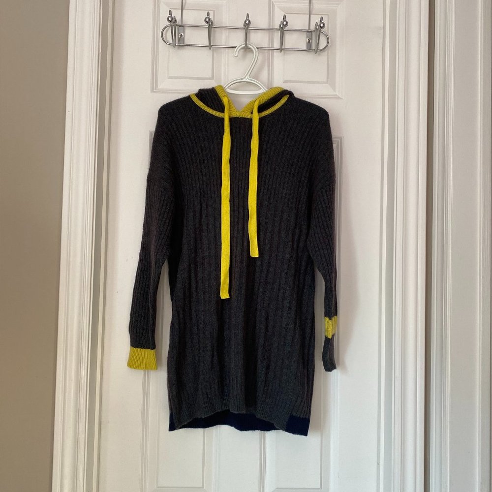 New Women Lady 100% Cashmere Hooded Oversized Knitted Sweater Dress
